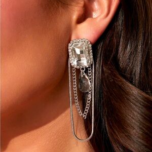 Always Over The Top Silver Drop Earrings NEW 🏷️